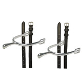 Dressage Spurs Stainless Steel 45mm Shank Complete With Spur Straps