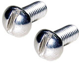 Spur Rowel Grub Screw Pair Silver