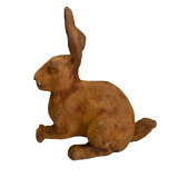 Mr Gecko Large Rabbit Garden Statue Cast Iron Handcrafted Antique Rust 