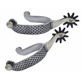 Rasp Pattern Spurs Show Western Campdraft Roper Rowel Steel 
