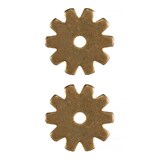 Pair Brass Spur Rowels No 46 / 1.1/16" 10  Point Cowboy Boots Replacement