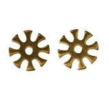 Pair Brass Spur Rowels 1.1/6 Inch 8 Point Rounded Flower Western Replacement 