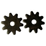 Pair Black Steel Spur Rowels No 6B 7/8" 10 Point Western Cowboy 
