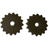 Pair Black Spur Rowels No 11-B 1.1/16Inch 16 Point Western Cowboy 