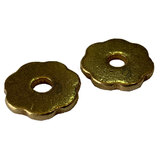 Pair Brass Small Spur Rowels No 14 3/4" 6 Point Western Cowboy 