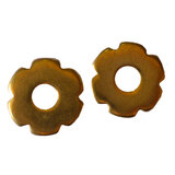 Pair Brass Small Spur Rowels No 17 5/8" 6 Point Western Cowboy 