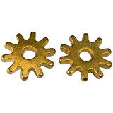 Pair Brass Small Replacement Spur Rowels No 18 3/4Inch 10 Point Western Cowboy 