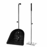 Pooper Scooper And Manure Rake Adjustable Handle Dog Horse Stable Poop Scoop Black