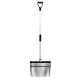 3 Pc Aluminium Collapsible Handle Plastic Head Stable Fork Rake Mulch Shavings  