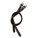 Keiffer English Leather Spur Straps Stitched Edge Dressage 13mm x 480mm Brown