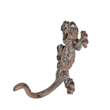 Mr Gecko Cast Iron Gecko Wall Hook Hanger Hand Made Antique Rust