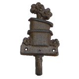 Mr Gecko Cast Iron Hand Made 1 Hook Hanger Pots Antique Rust