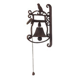 Mr Gecko Cast Iron Door Bird Bell Hand Made Antique Rust Good Sound