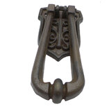 Mr Gecko Cast Iron Hand Made  Door Knocker Spear Antique Rust