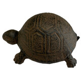 Mr Gecko Cast Iron Key Hider Turtle Large Garden Ornament Handcrafted Antique Rust