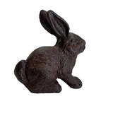 Mr Gecko Cast Iron Rabbit Door Stopper or Garden Ornament Hand Made Antique Rust