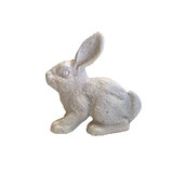 Mr Gecko Cast Iron Rabbit Door Stopper or Garden Hand Made Antique White