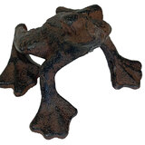Mr Gecko Cast Iron Frog Antique Rust Large Decor Figurine Statue