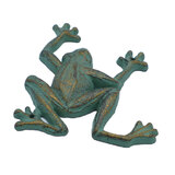 Mr Gecko Cast Iron Cute Handcrafted Frog Decor Figurine Statue Verdigris