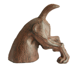 Mr Gecko Dog Tail Cast Iron Hand Made Antique Rust Door Stop Free Standing 